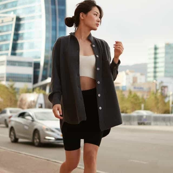 100% Cashmere women's Gray Cardigan